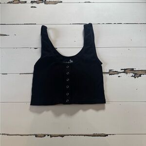 Ribbed Button Up Free People Tank